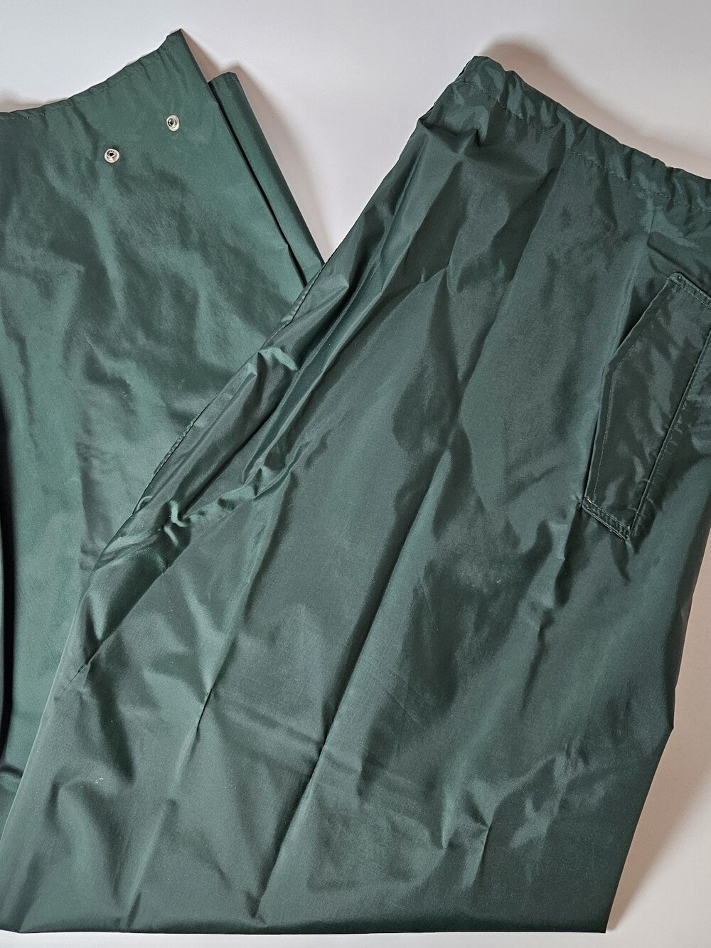 VTG Ted Williams Sears Roebuck Rain Storm Pants Mens 40X29 Green Fishing 70s